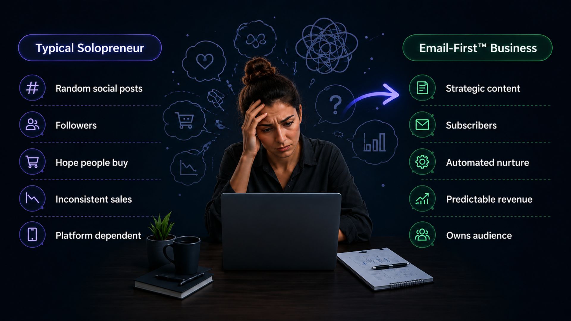 typical versus email-first