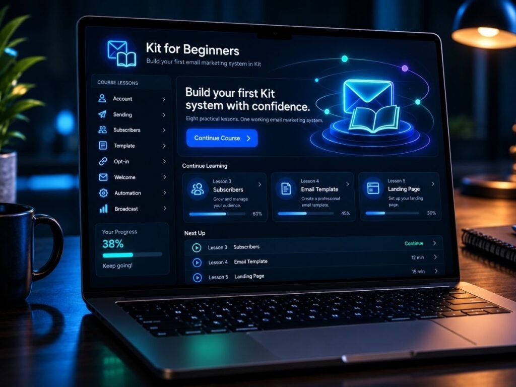 kit for beginners on a laptop